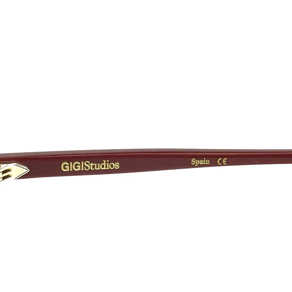 Gigi Studios Eyeglasses Frames ZOE 6603/0 Red Heptagonal Full Rim 50-15-135